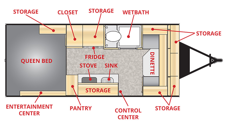 2024 XTREME OUTDOORS LITTLE GUY MAX, , floor-plans-day image number 0